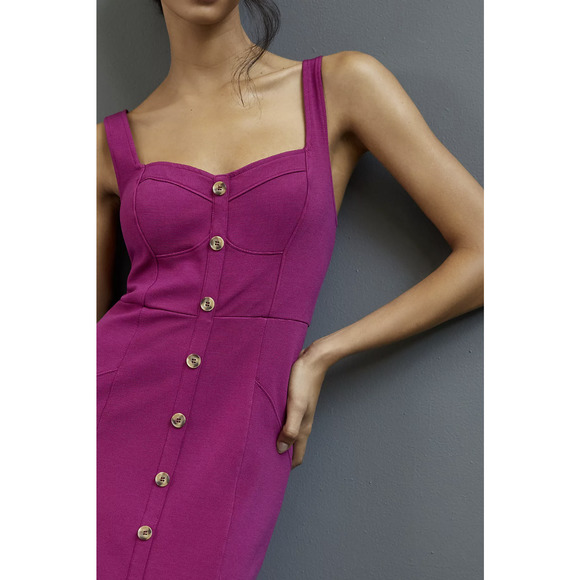 NEW Anthropologie Maeve Wildberry Knit Midi Dress - 14P - Picture 3 of 9